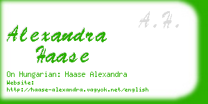 alexandra haase business card